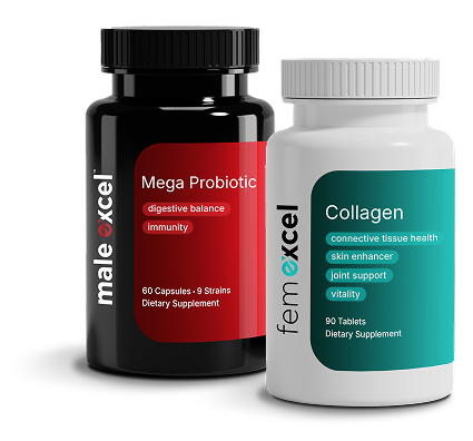 Different pills bottles MaleExcel and FemExcel